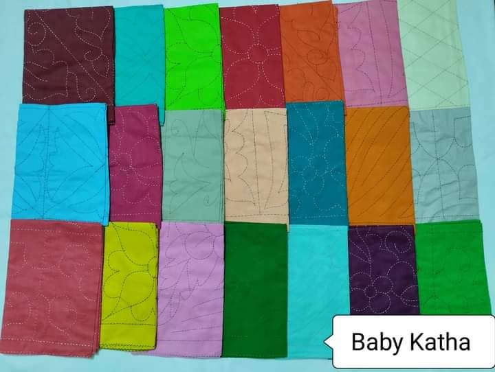Combo Pack of 10Pcs Big Size Baby Katha-Multi-colo