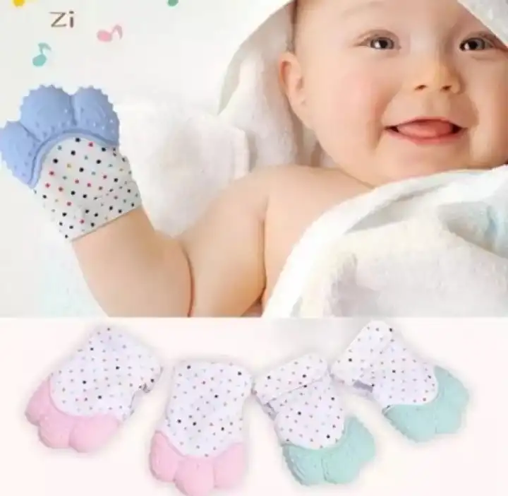 Baby Mitten Teething Glove Wrapper Teether (1ps/Color as per stock)