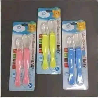 Silicone Feeding Spoon For Baby ((2 pcs))