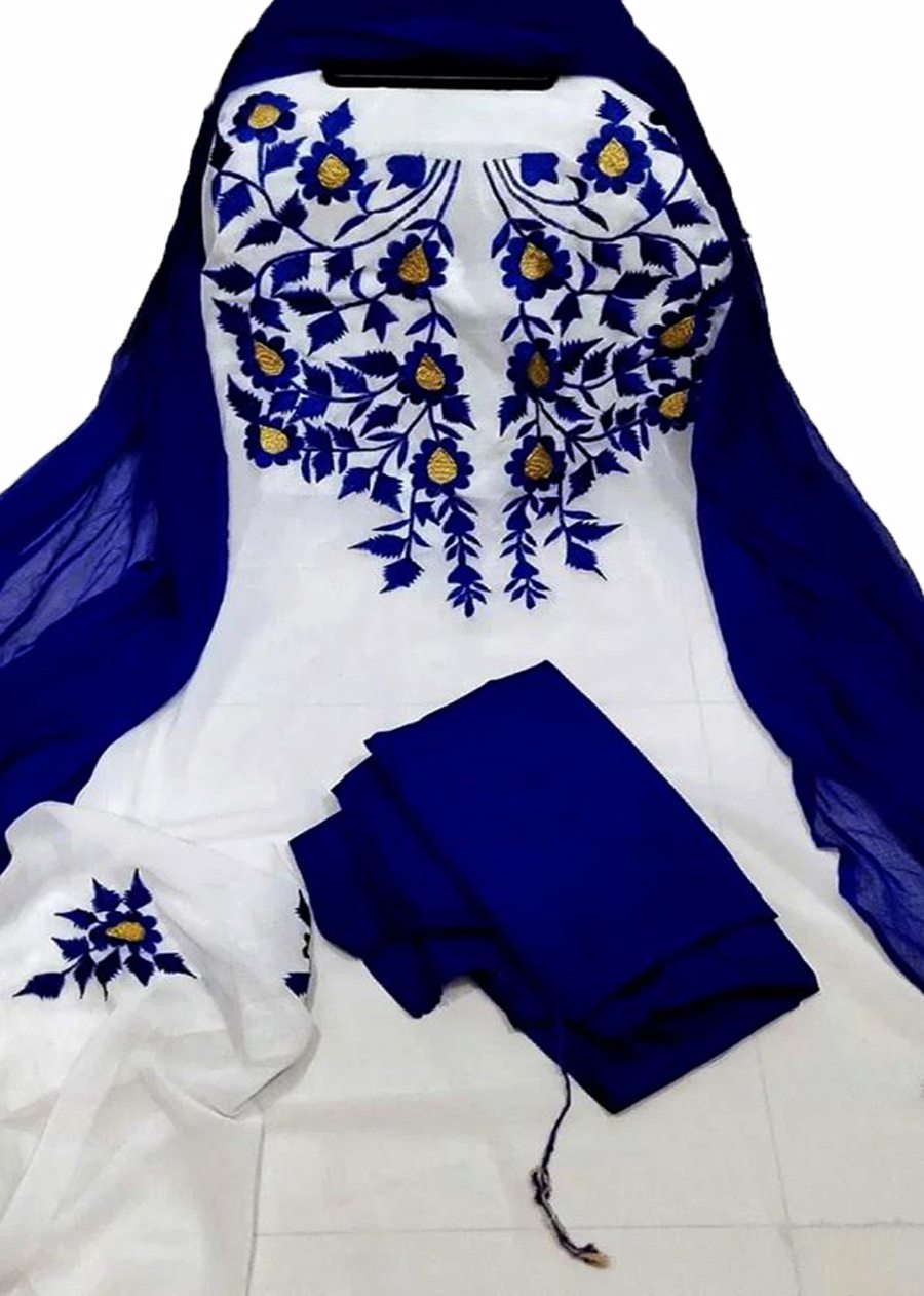 Indian Excellent Georgette Embroidery Salwar Kameez for Women [3 piece] - Dress For Girls