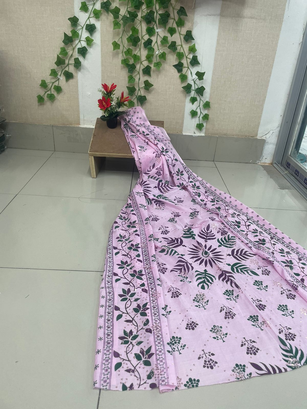 Slab Cotton Embroidery Shalwar Kameez For Women (Three piece)
