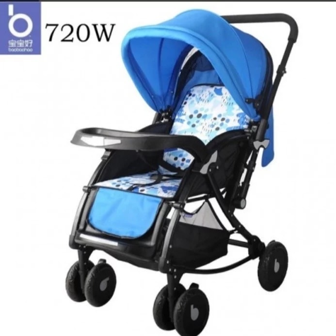 New BBH 720W Baby Stroller Comfortable Rocking Prams-Blue