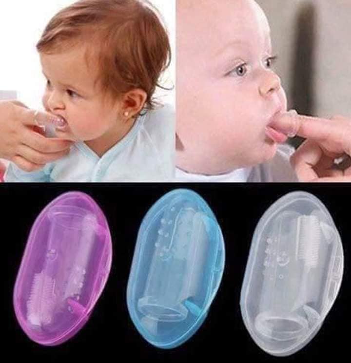 Baby Finger Silicone Tooth Brush with Box Children Teeth Clear Soft Silicone Infant Tooth Brush Rubber Cleaning