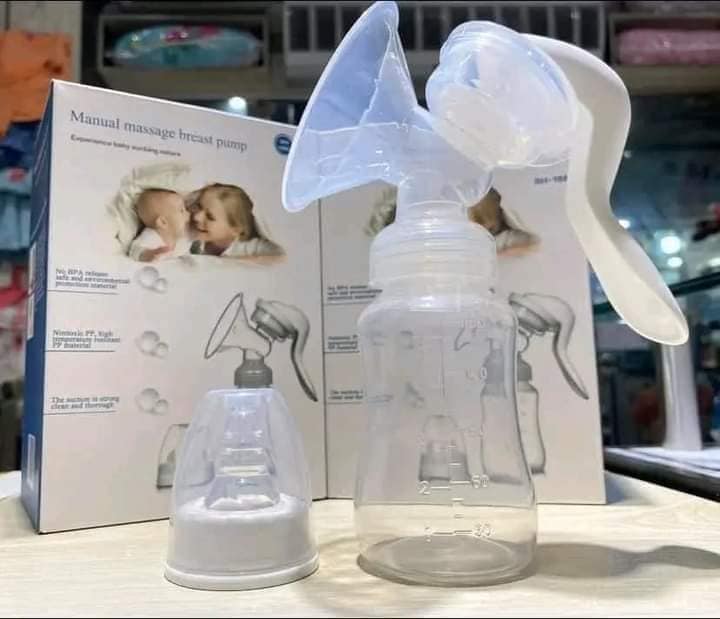 Oren Empower Manual Massage Preminum Quality Breast Pump With Feeding Bottle With a Breast Pads - Experience same as baby sucking - Manual  (White, clear)