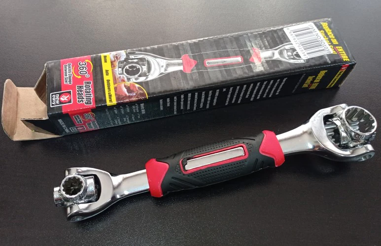 360 Degree Multipurpose Tiger Wrench 8 in 1 Tools Socket Works Universal Ratchet Spline Bolts Torx Sleeve Rotation Hand Tools