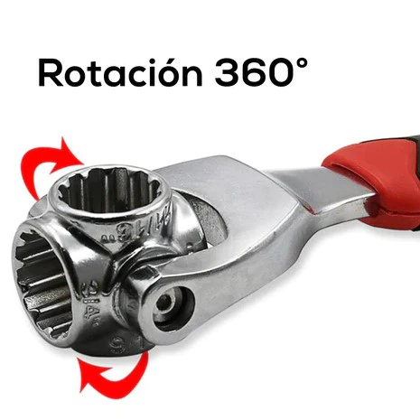 360 Degree Multipurpose Tiger Wrench 8 in 1 Tools Socket Works Universal Ratchet Spline Bolts Torx Sleeve Rotation Hand Tools